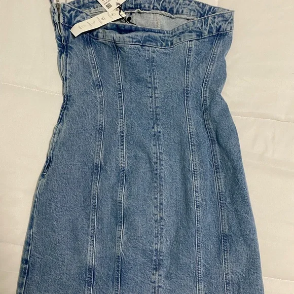 Zara Light Blue Denim Dress - Picture 3 of 5